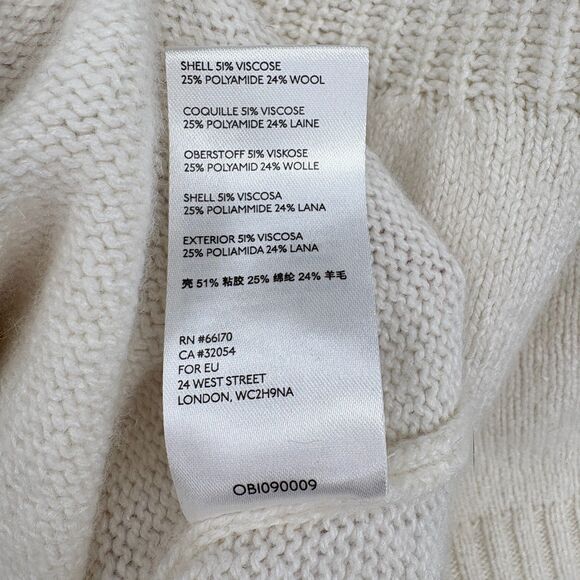 Anthropologie Butterfly Sleeve Sweater in Cream, Size Small, Italy - Picture 12 of 12